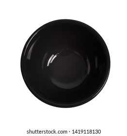  Black Bowl  Isolated On White Background Top View