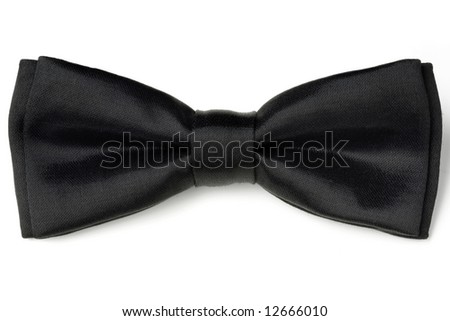 a black bow-tie on white