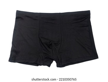 Black Boxer Shorts Isolated On A White Background