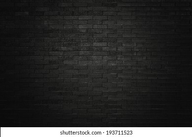 Black brick wall for background  - Shutterstock ID 193711523