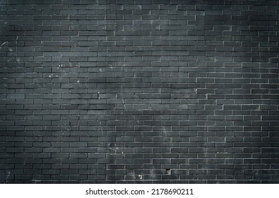 Black brick wall background. Dark brickwork. Copy space. - Shutterstock ID 2178690211