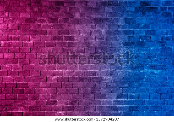 Black Brick Wall Background Neon Lighting Stock Photo 1572904207 ...