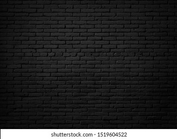 Black brick wall background or textured