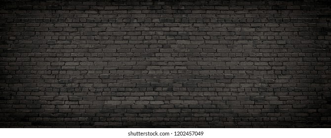 black brick wall of panoramic view in high resolution - Shutterstock ID 1202457049