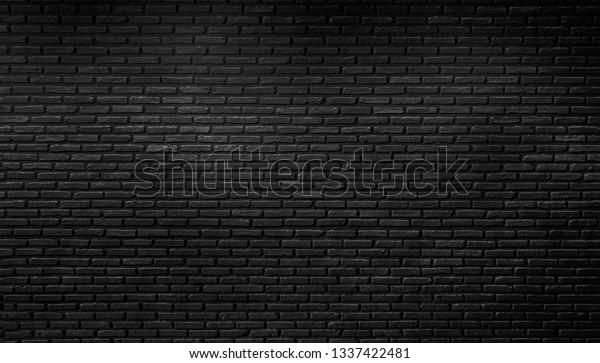 Black Brick Wall Texturebackground Vintage Floor Stock Photo 1337422481