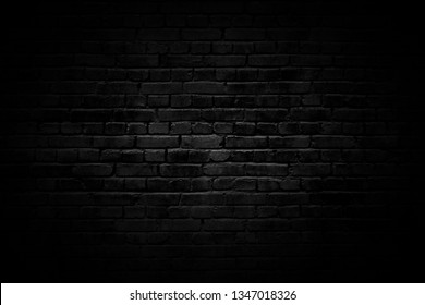 black brick wall with vignette