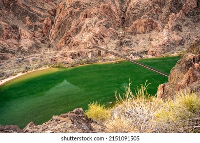 Black Bridge Crosses Colorado River End Stock Photo 2151091505 ...