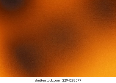 Black brown orange yellow abstract background. Color gradient, ombre. Spots. Fire, burn, burnt effect. Or horror, a creepy concept. Light. Glow. Dirty, rough, dust, grainy, grungy texture.
