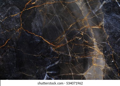 Black And Brown Patterned Natural Of Dark Marble (Gold Russia) Texture Background.