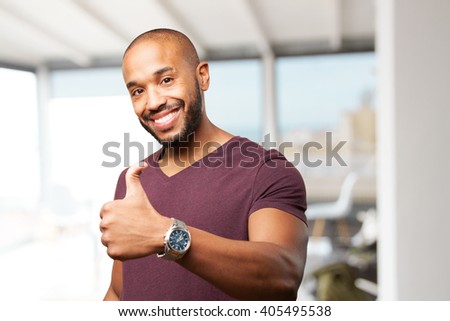 black businessman happy expression