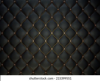 Black Buttoned luxury leather pattern with diamonds and gemstones. Useful as luxury pattern - Shutterstock ID 215399551