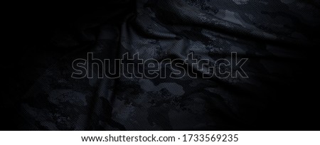 black camouflage military background and texture