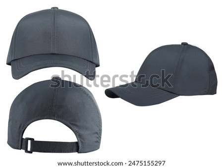 Black Cap Hat Visor Snapback Trucker Simple Casual Sporty Dry Fit Elegant Mockup Dummy Design