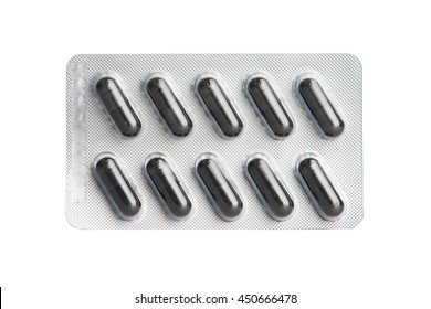 Black capsule in blister pack