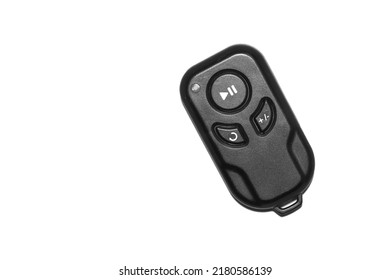 Black Car Electronic Key Fob On White Background