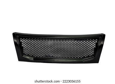 Black car radiator grill with mesh front view isolated on white background - Shutterstock ID 2223036155