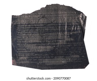 Black carbon paper isolated