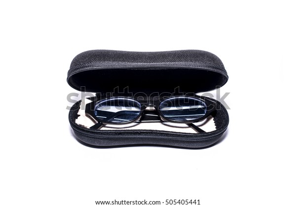 black glasses with white inside