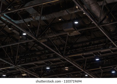 Black ceiling of hall