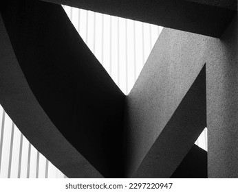 Black Cement concrete Architecture details Modern structure Black and White
