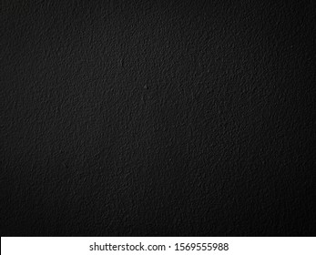 Black Of Cement Wall For Texture Background            