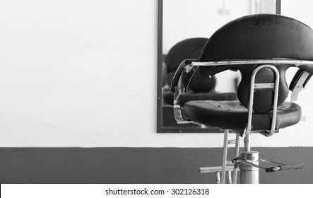 The Black Chair In Beauty Salon, Gray Tone.