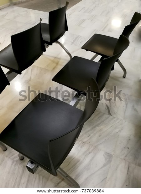 Black Chairs Waiting Room Stock Photo Edit Now 737039884