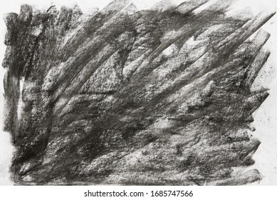 Black Charcoal Crayon Background Texture On Paper