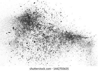 Black Charcoal Dust Gunpowder Isolated On Stock Photo 1442703635 ...