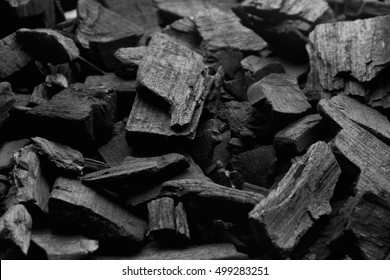 Black charcoal texture background.selective focus