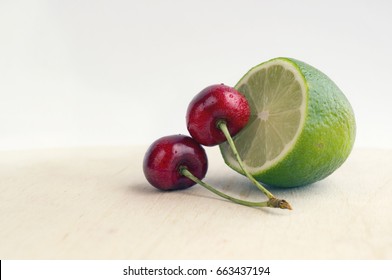 Black Cherry And Half Of Key Lime