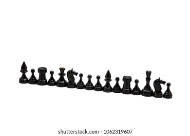 Black Chess Pieces Isolated On White Stock Photo 1062319607 | Shutterstock