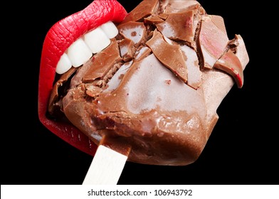black chocolate bite