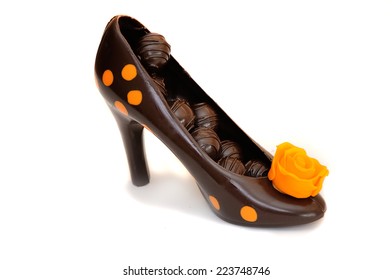 rose and chocolate shoes