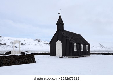 Black Church (1847), Budir, Snaefellsnes, Vesturland, West Iceland, Iceland - Powered by Shutterstock