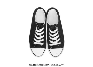 Black Classic Gumshoes On White Background Stock Photo 285865994 ...