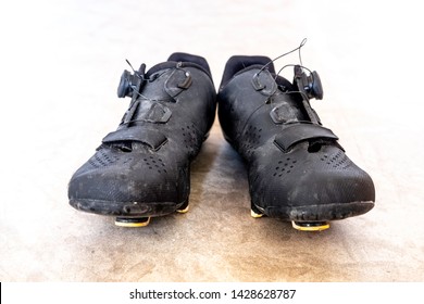 Black Clipless Road Bike Shoes