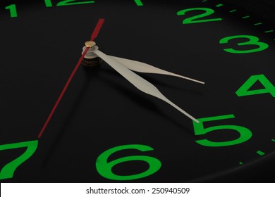 Black clock close up