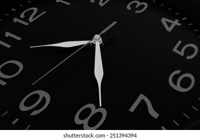 Black clock close up