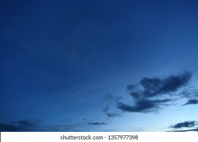 black cloud on blue night sky background - Shutterstock ID 1357977398
