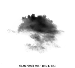 Black Cloud On White Background