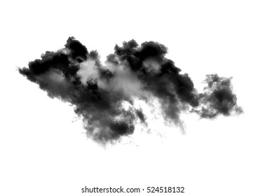 Black Cloud On White Background