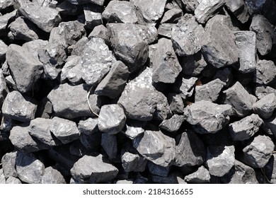 Black Coal Pile Bituminous Lignite