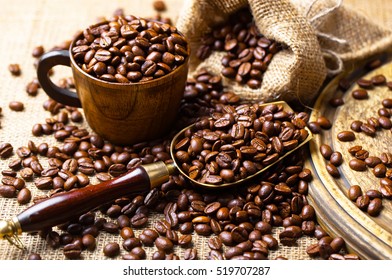 Black coffee beans - Shutterstock ID 519707287
