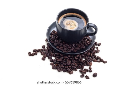 Black coffee beans crema airex balance pad