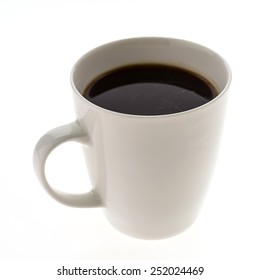 Black Coffee Mug Isolated On White Background