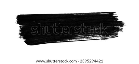Black color - Dirty stroke with copy space