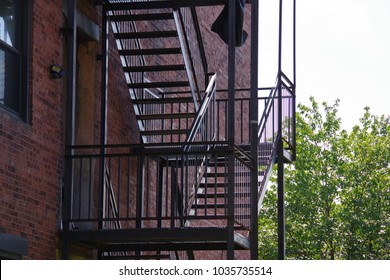 Black color steel residential fire steps - Powered by Shutterstock