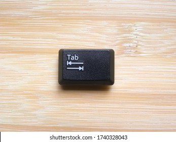 Black Color Tab Key Of Computer Keyboard