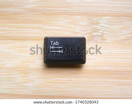 Black color Tab key of computer keyboard